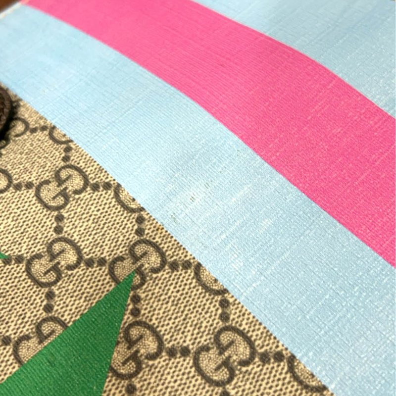 金鐸精品~2512 GUCCI古馳 100 Centum系列限量版幾何印花 GG Supreme中型手提側肩背托特包-8