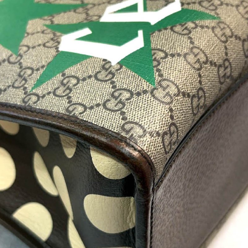 金鐸精品~2512 GUCCI古馳 100 Centum系列限量版幾何印花 GG Supreme中型手提側肩背托特包-11