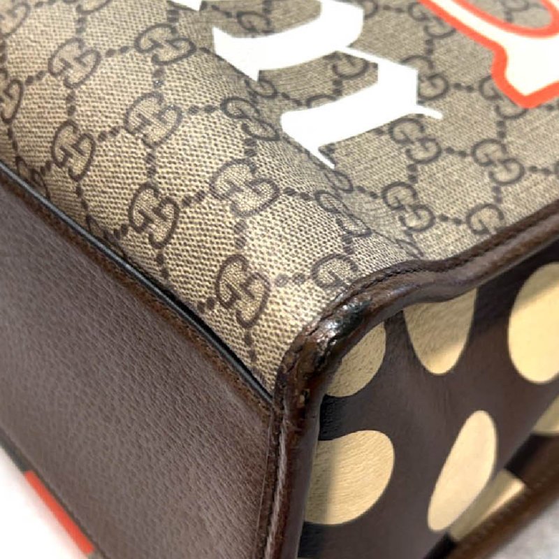 金鐸精品~2512 GUCCI古馳 100 Centum系列限量版幾何印花 GG Supreme中型手提側肩背托特包-12