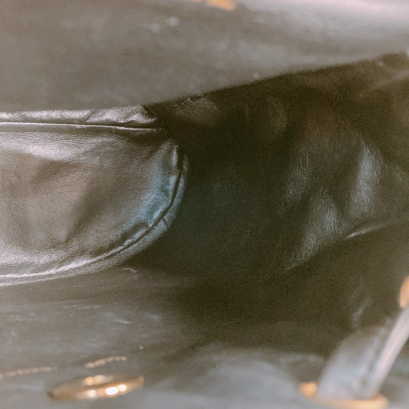 MS0591 Chanel 香奈兒 中古 雙肩包 背包 羊皮 黑色  24K黃金扣 Vinatge Duma 23cm Lambskin Black x Ghw-15