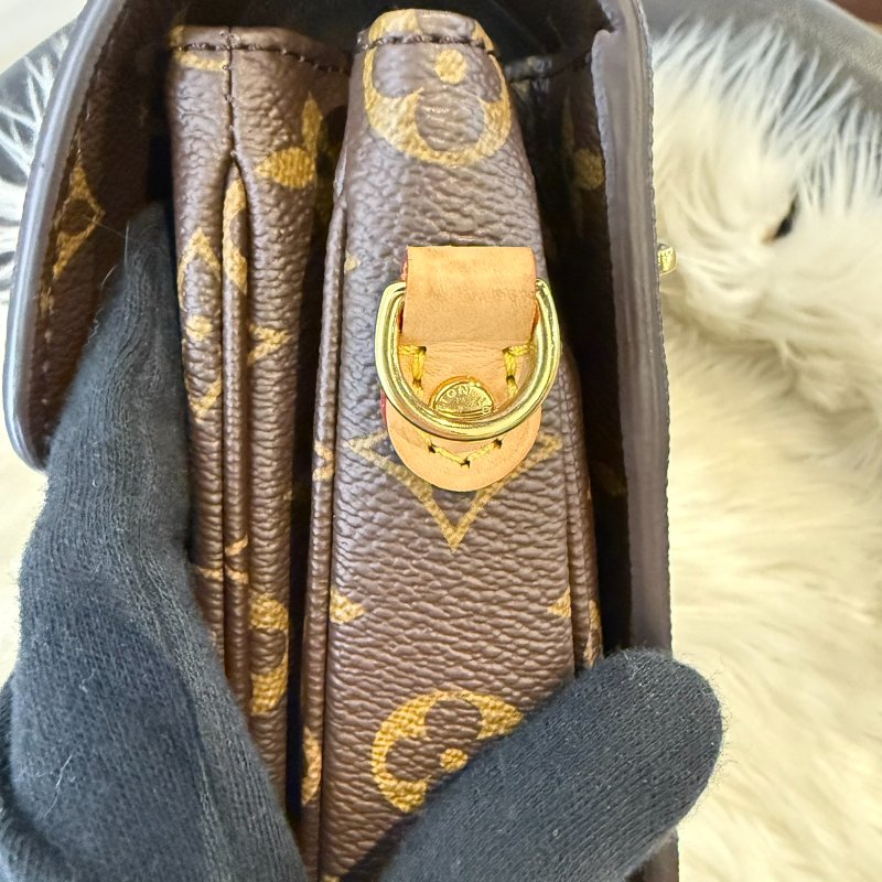 LV 經典老花郵差包 晶片-8