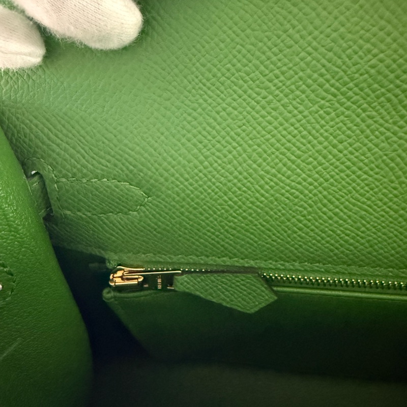 全新Hermes Kelly25 外縫 高雅綠搭配金釦Epsom-19