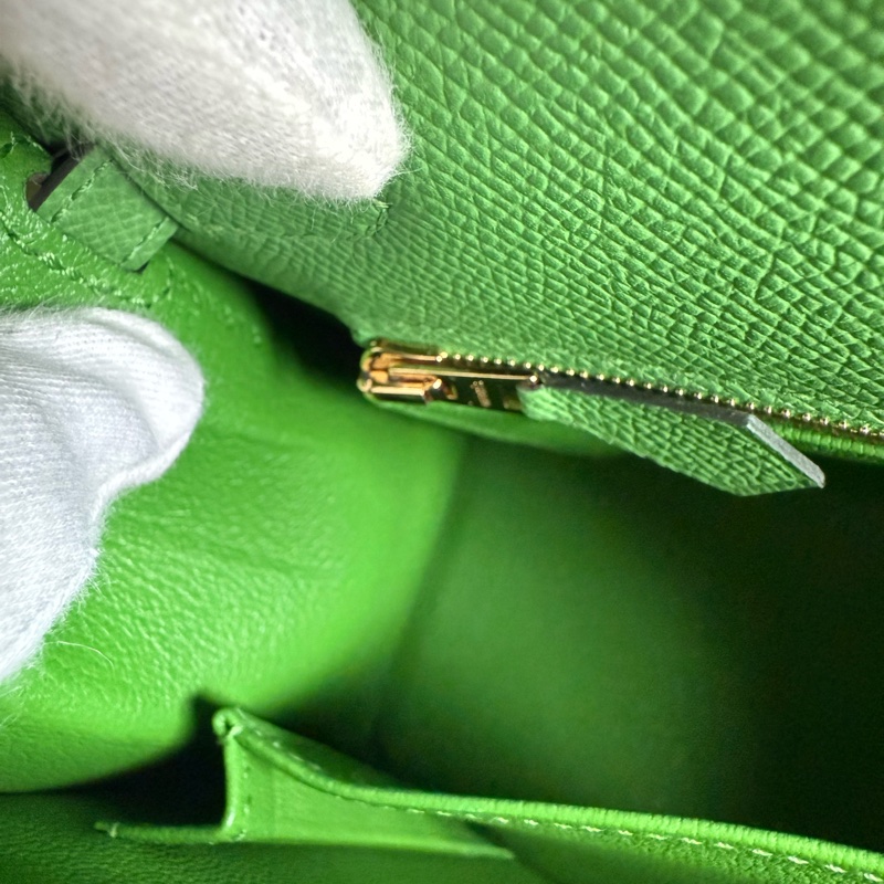 全新Hermes Kelly25 外縫 高雅綠搭配金釦Epsom-20