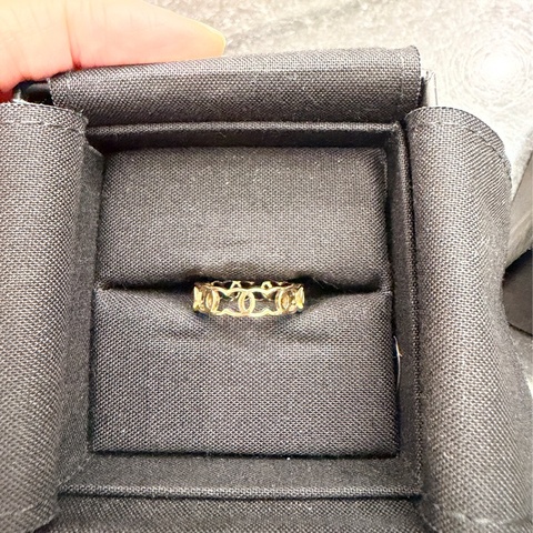 Chanel 香奈兒 雙c logo 鏤空戒指