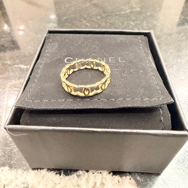 Chanel 香奈兒 雙c logo 鏤空戒指-2