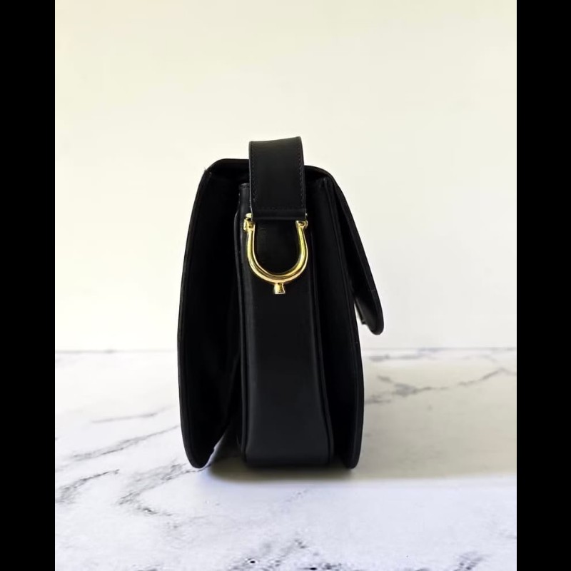 【LA LUNE】絕版中古包 Celine黑金馬車包 單肩包 側背包 古董包 側孭包 斜背-2