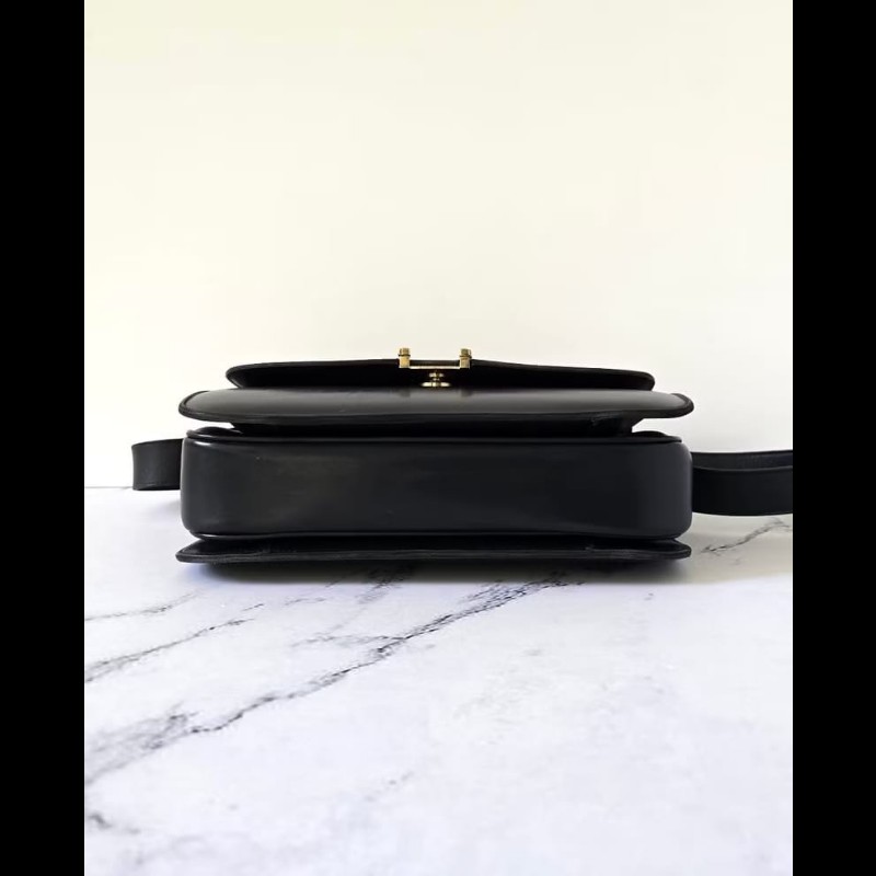 【LA LUNE】絕版中古包 Celine黑金馬車包 單肩包 側背包 古董包 側孭包 斜背-5