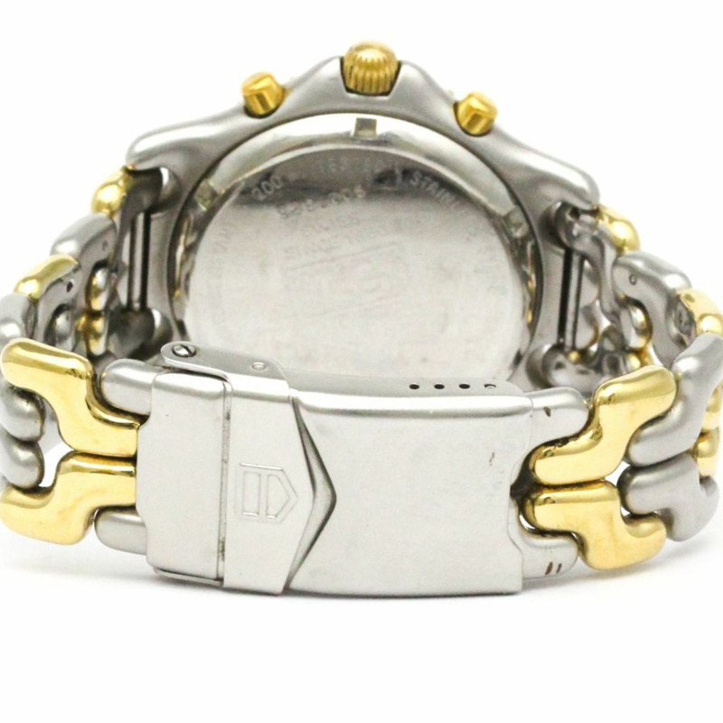 TAG HEUER Sel計時碼錶鍍金鋼男錶S35.006拋光-4