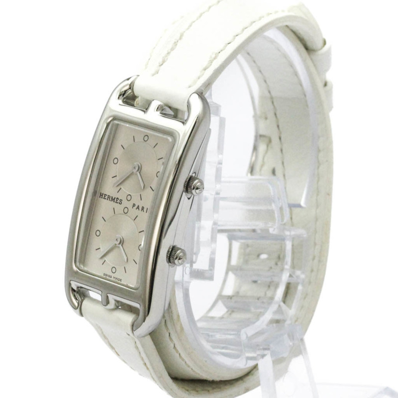 愛馬仕 Cape Cod Deux Zones 精鋼雙圈腕錶 CC3.210 拋光-1