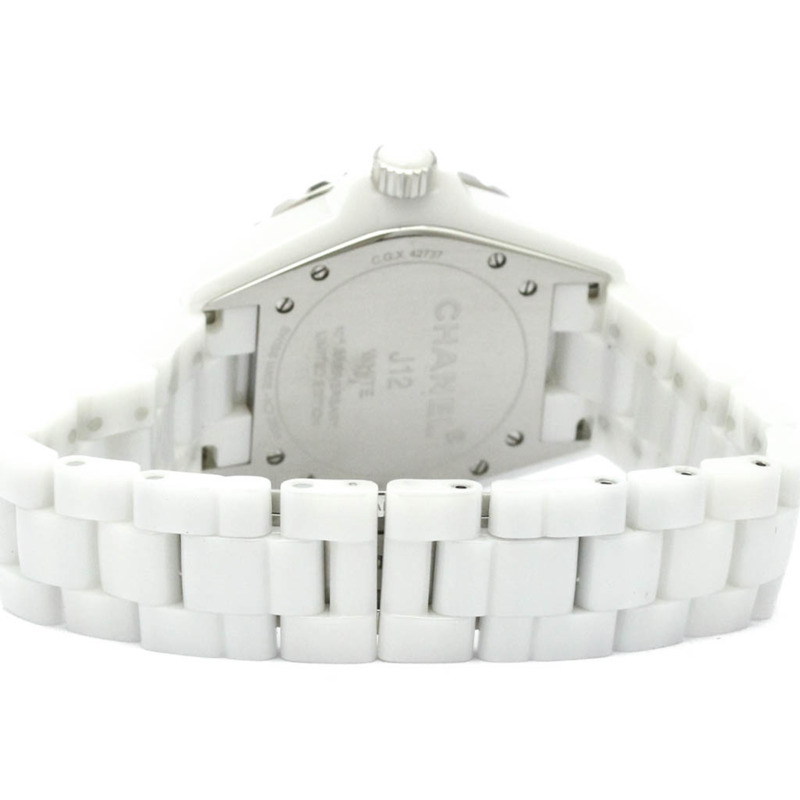 香奈兒 J12 白色幻影精鋼陶瓷自動男士腕錶 H3443 拋光-4