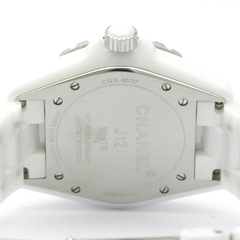 香奈兒 J12 白色幻影精鋼陶瓷自動男士腕錶 H3443 拋光-6