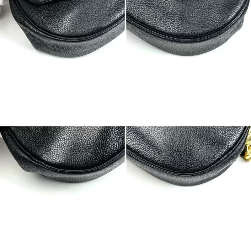 【LA LUNE】絕版中古包 Dior黑金魚子醬元寶包 單肩包 側背包 斜背包 側孭包-3