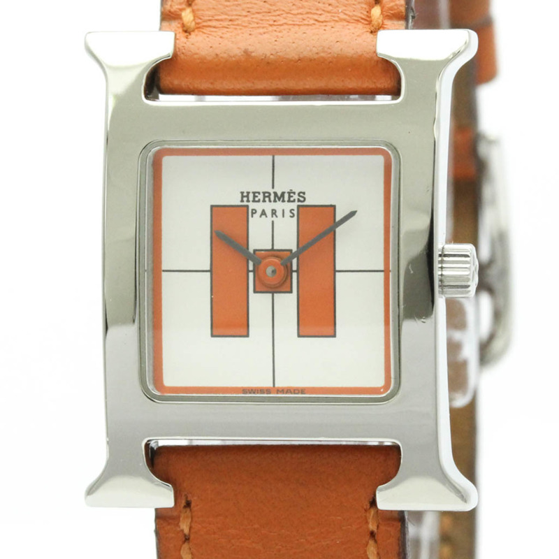 愛馬仕 H 系列不鏽鋼石英女士腕錶 HH1.210 拋光-0