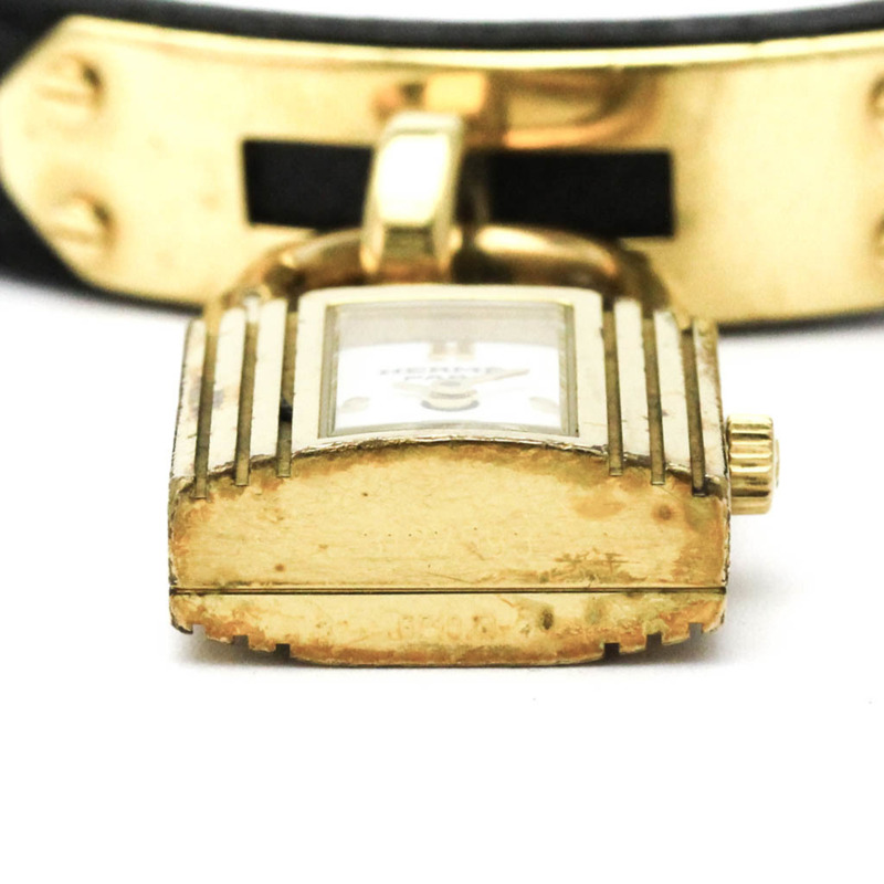 愛馬仕 Kelly 女士腕錶，鍍金皮革錶帶，石英機芯-5