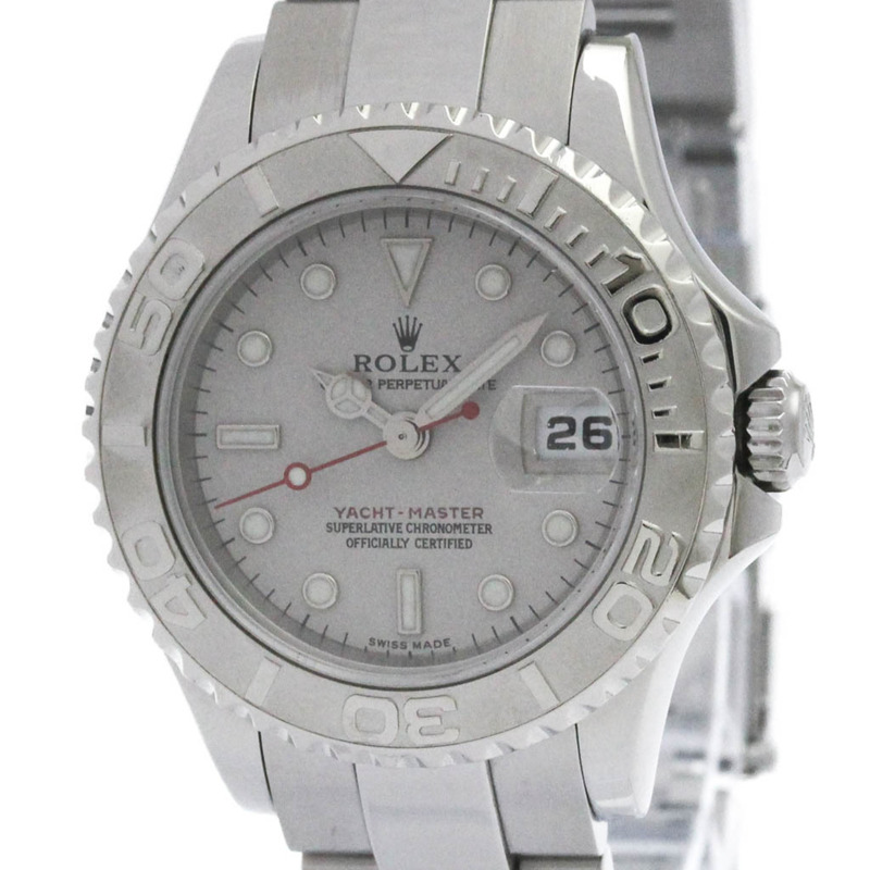 勞力士遊艇名仕型鉑金精鋼自動女士腕錶 169622 拋光-0