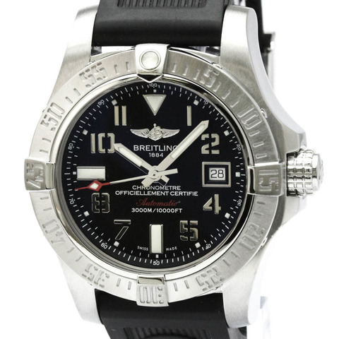 百年靈復仇者II海狼精鋼自動男士腕錶A17331拋光款