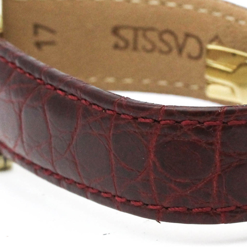 卡地亞 Tank Vermeil 鍍金皮革石英男士腕錶 590005-2