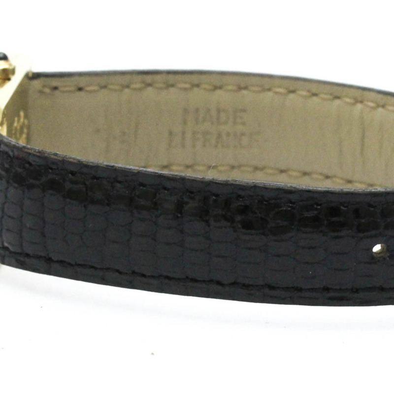 卡地亞 Must Tank 鍍金皮革石英女士腕錶 366001-2