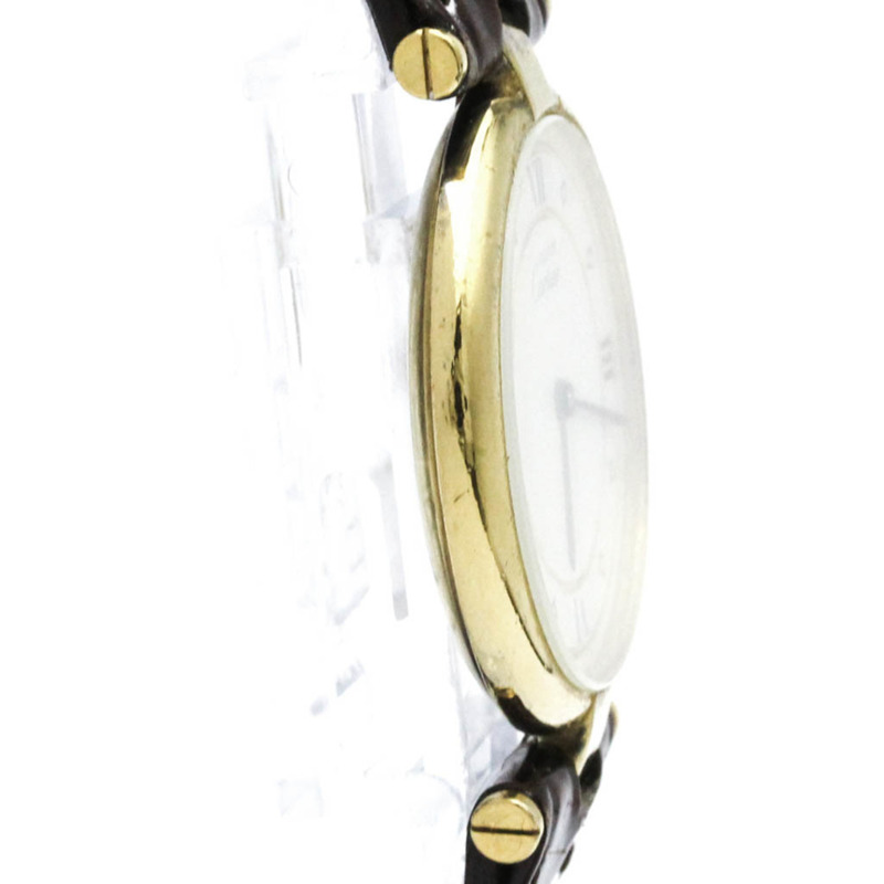 卡地亞 Must 鍍金皮革石英女士腕錶 W1001953-7