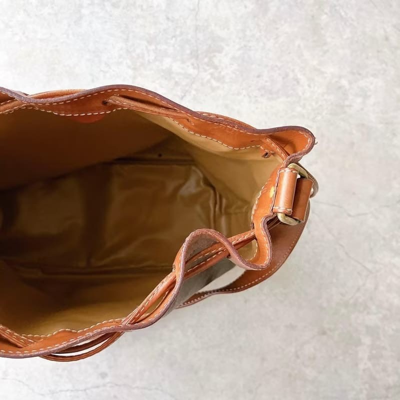 【LA LUNE】絕版古董包 Celine老花中古水桶包 單肩包 皮革包 斜背復古二手-4