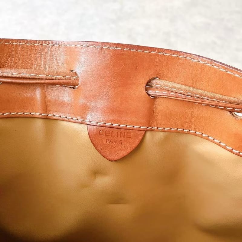 【LA LUNE】絕版古董包 Celine老花中古水桶包 單肩包 皮革包 斜背復古二手-7