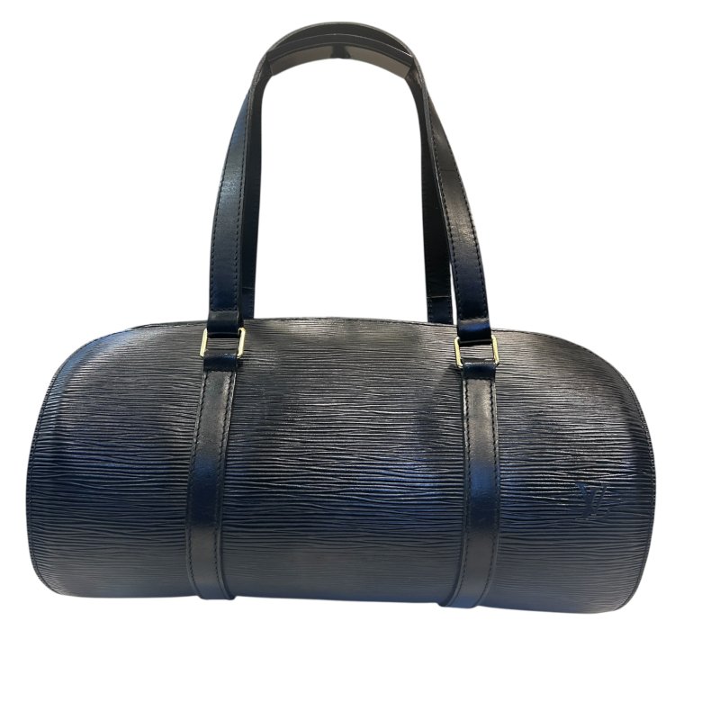 LV黑色水波紋圓桶手提包-0