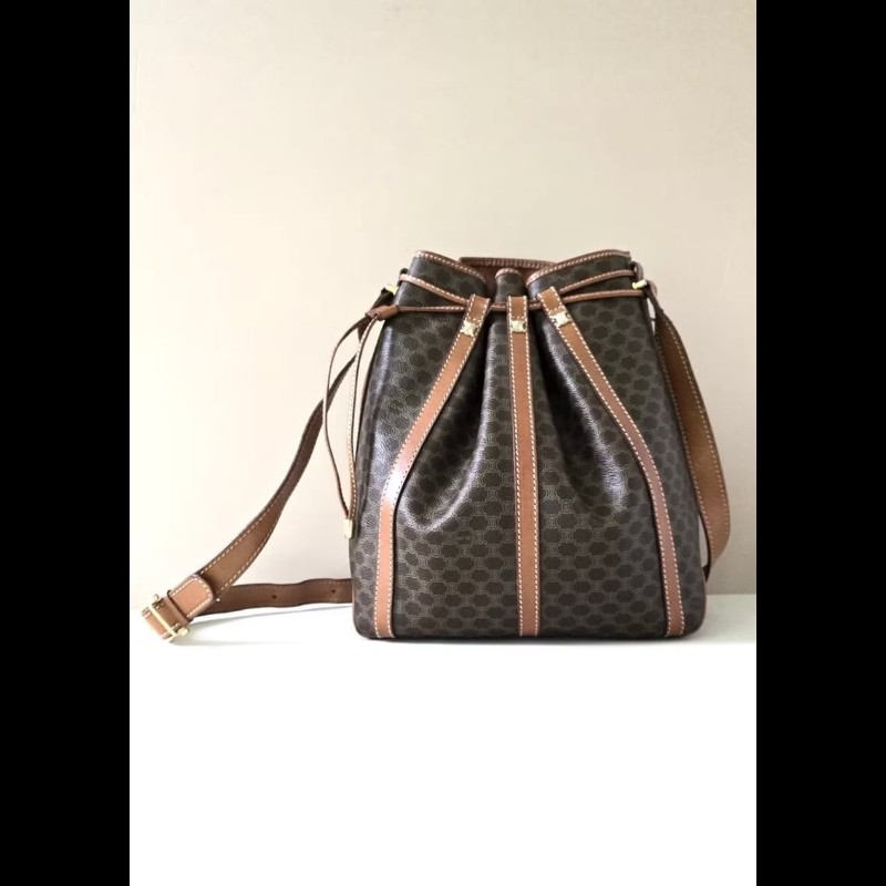 【LA LUNE】稀有中古包 Celine老花水桶包 單肩包 側背包 斜孭復古二手古董-1