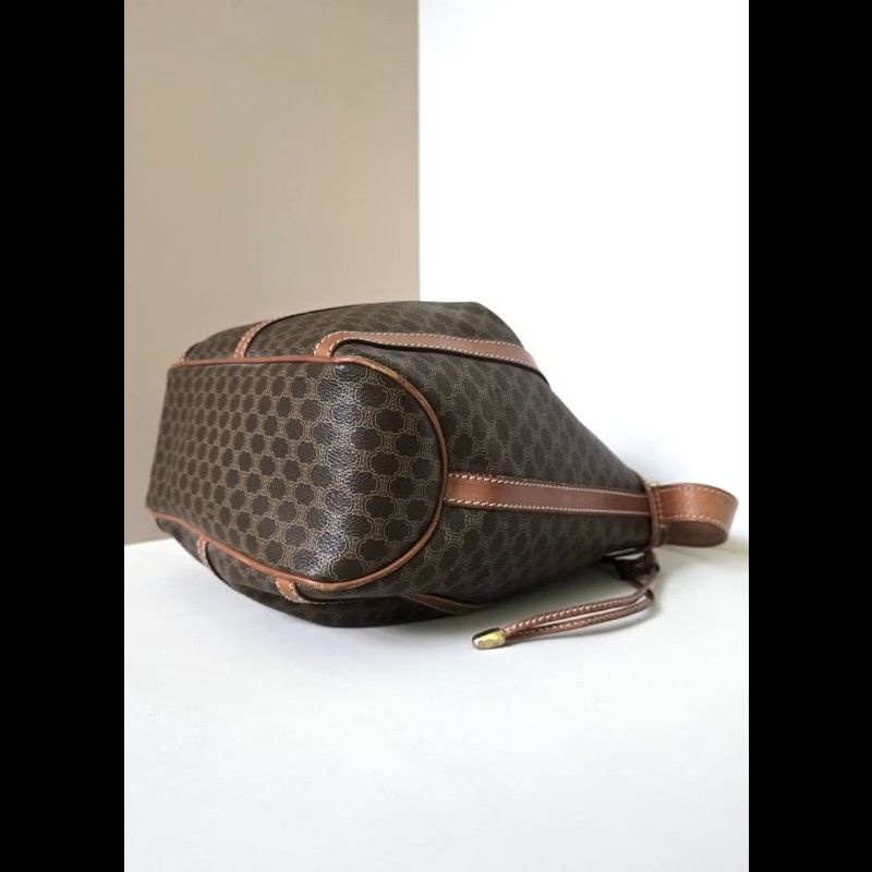 【LA LUNE】稀有中古包 Celine老花水桶包 單肩包 側背包 斜孭復古二手古董-3