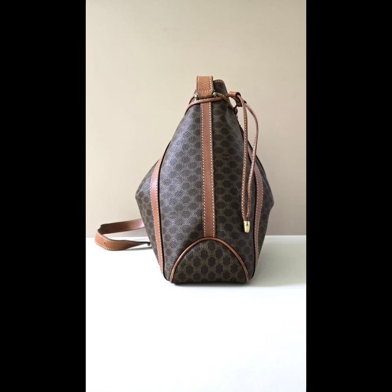 【LA LUNE】稀有中古包 Celine老花水桶包 單肩包 側背包 斜孭復古二手古董-6