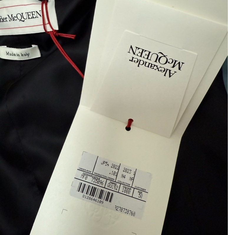 Alexander McQueen asymmetrical collar black wool vest 50 馬甲-5