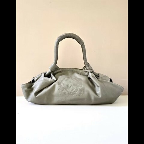 【LA LUNE】絕版中古包 Loewe灰色納帕雲朵包 側背包 單肩包 二手包 腋下包 古董包