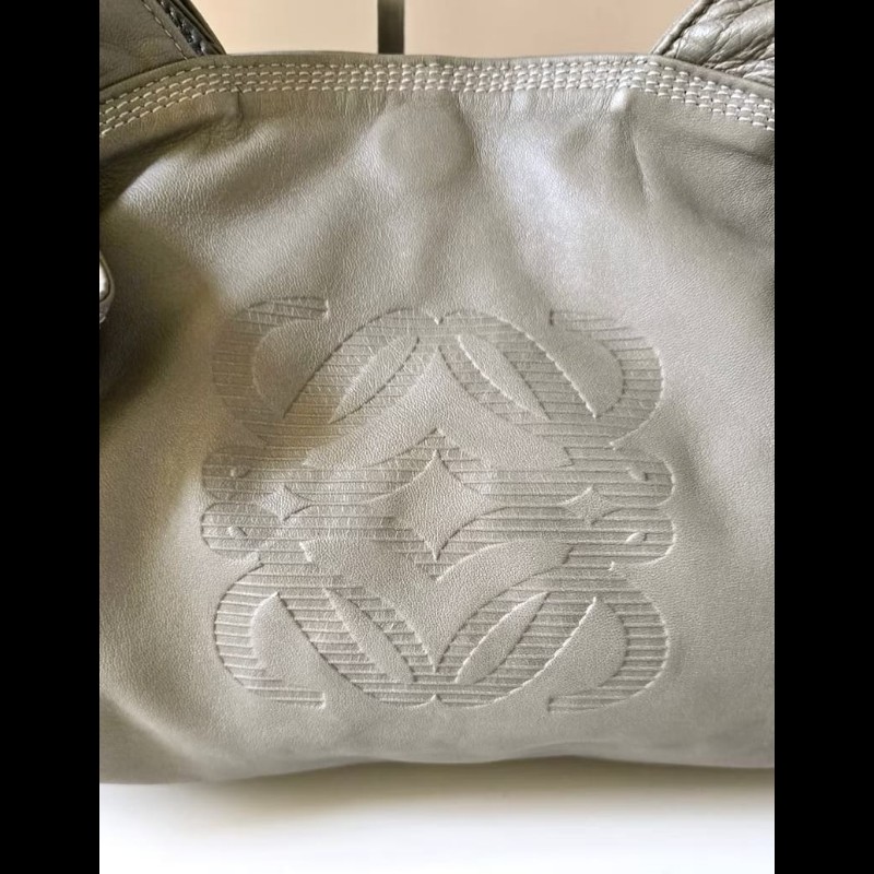 【LA LUNE】絕版中古包 Loewe灰色納帕雲朵包 側背包 單肩包 二手包 腋下包 古董包-2