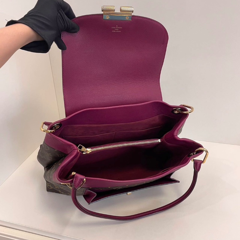 LV olympe系列老花拼皮 腋下包 38.5*14*25cm 98新配件塵袋-3