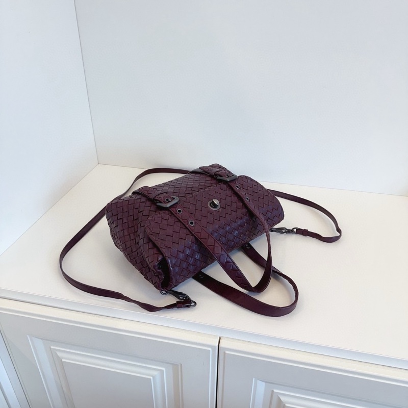 BV 酒紅色經典編織劍橋包公事包25*16*8 98新配件塵袋-4