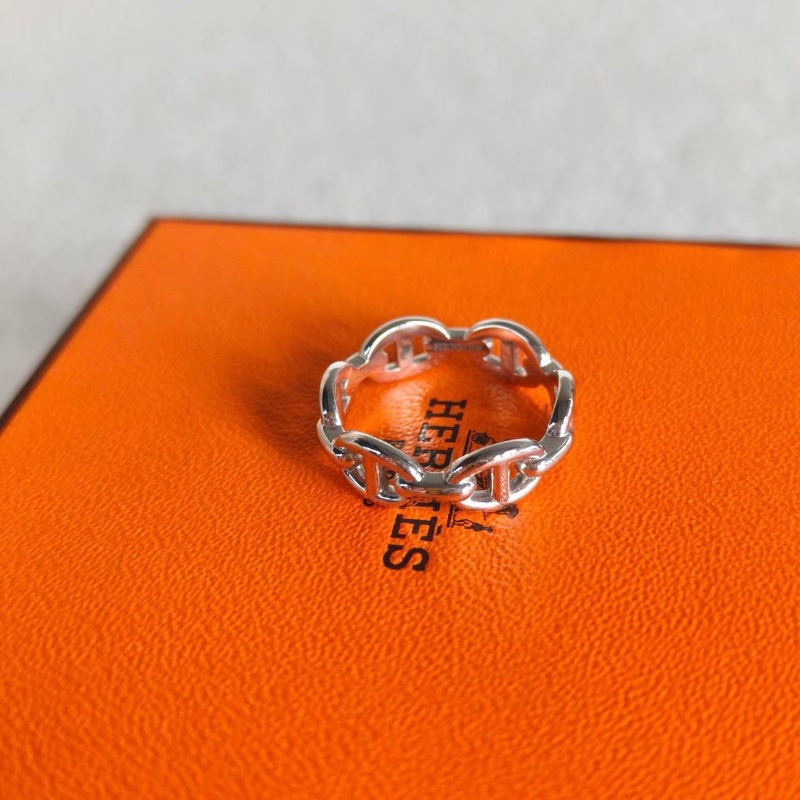 Hermes豬鼻子戒指 53碼  98新配件盒子購證-6