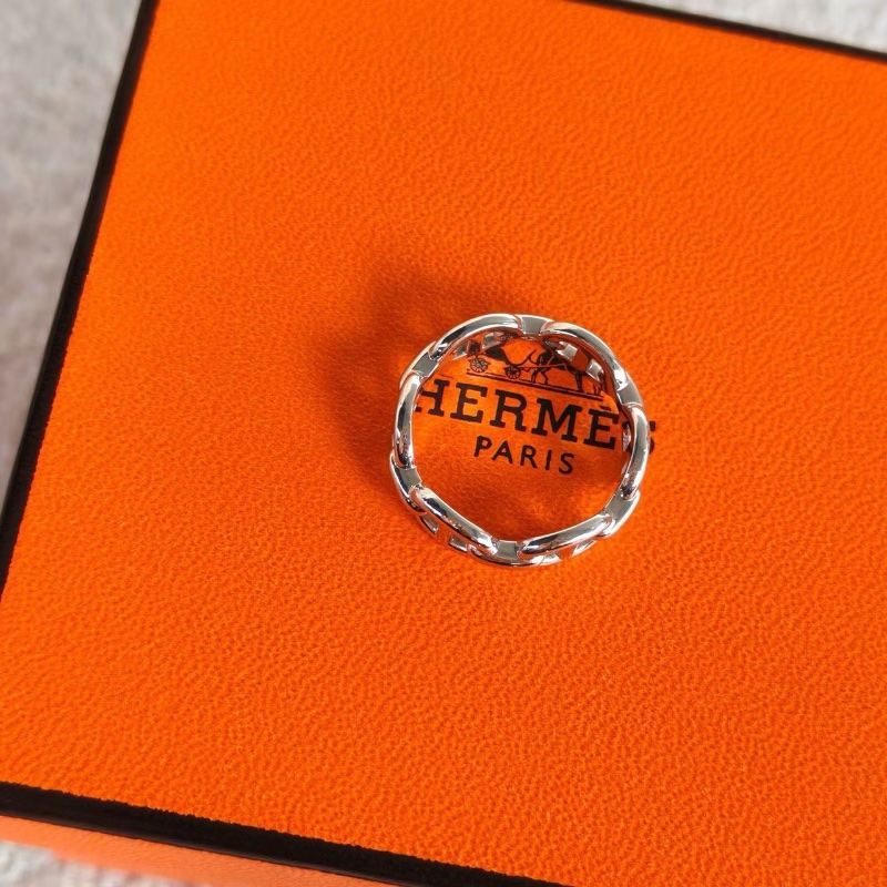 Hermes豬鼻子戒指 53碼  98新配件盒子購證-7