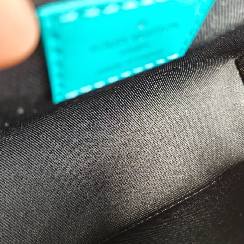 LV Steamer盒子包灰色 老花拼藍色 芯片款 17.5*11*6 98新配件盒子 塵袋 購證-2