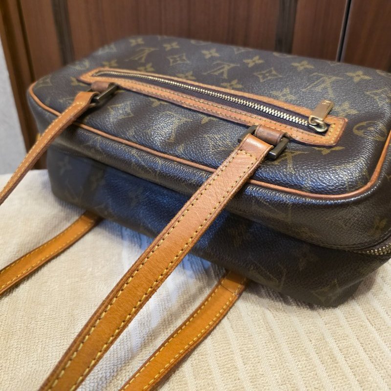 Louis Vuitton LV原花 可愛 開口笑 微笑包 肩背包 腋下包-2