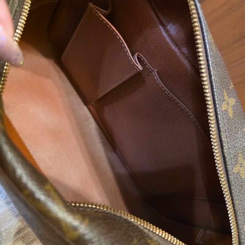 Louis Vuitton LV原花 可愛 開口笑 微笑包 肩背包 腋下包-3