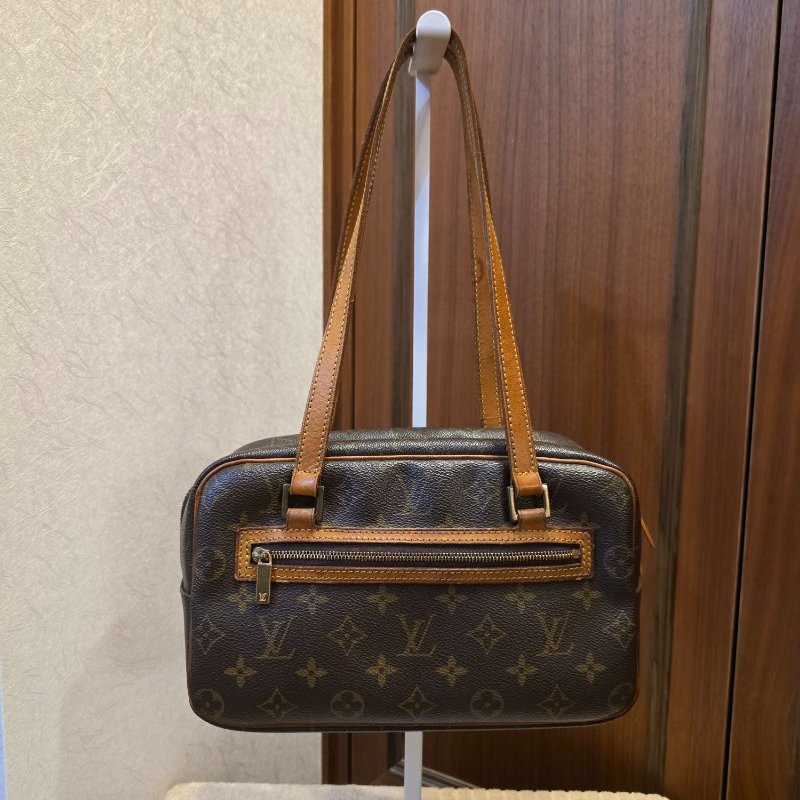 Louis Vuitton LV原花 可愛 開口笑 微笑包 肩背包 腋下包-5