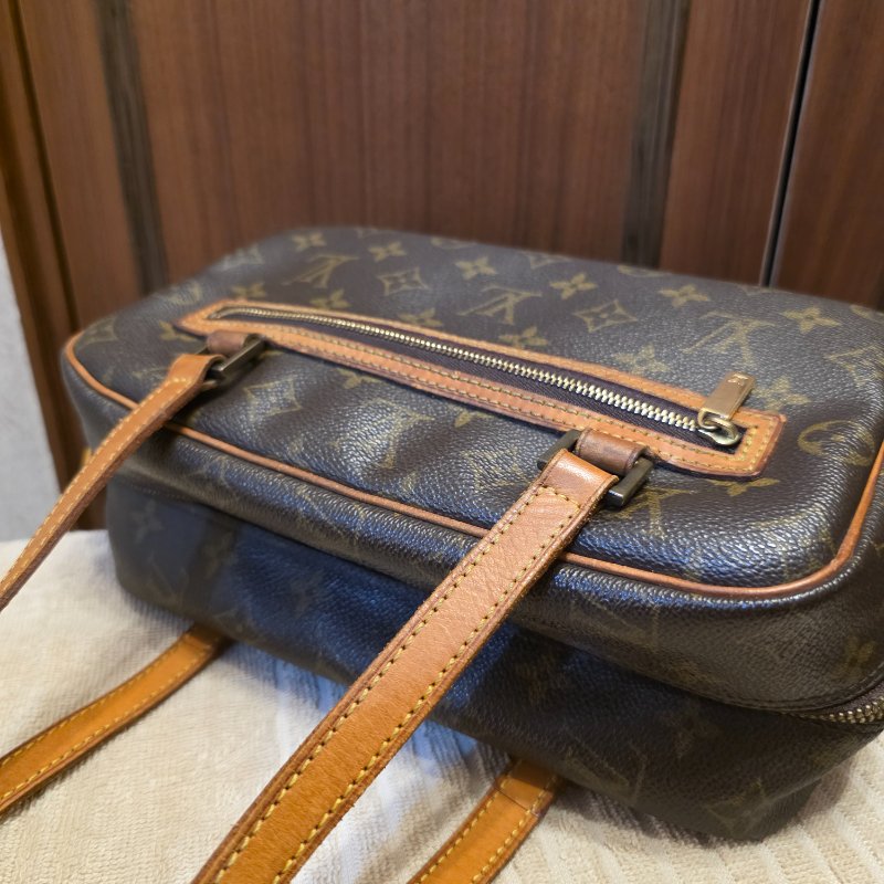 Louis Vuitton LV原花 可愛 開口笑 微笑包 肩背包 腋下包-23