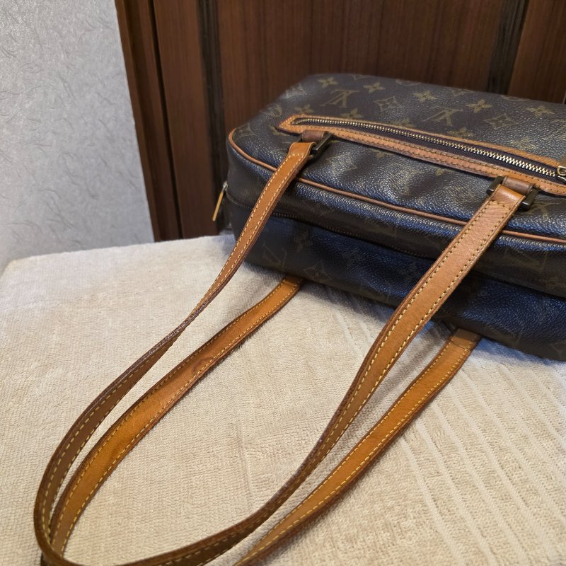 Louis Vuitton LV原花 可愛 開口笑 微笑包 肩背包 腋下包-24