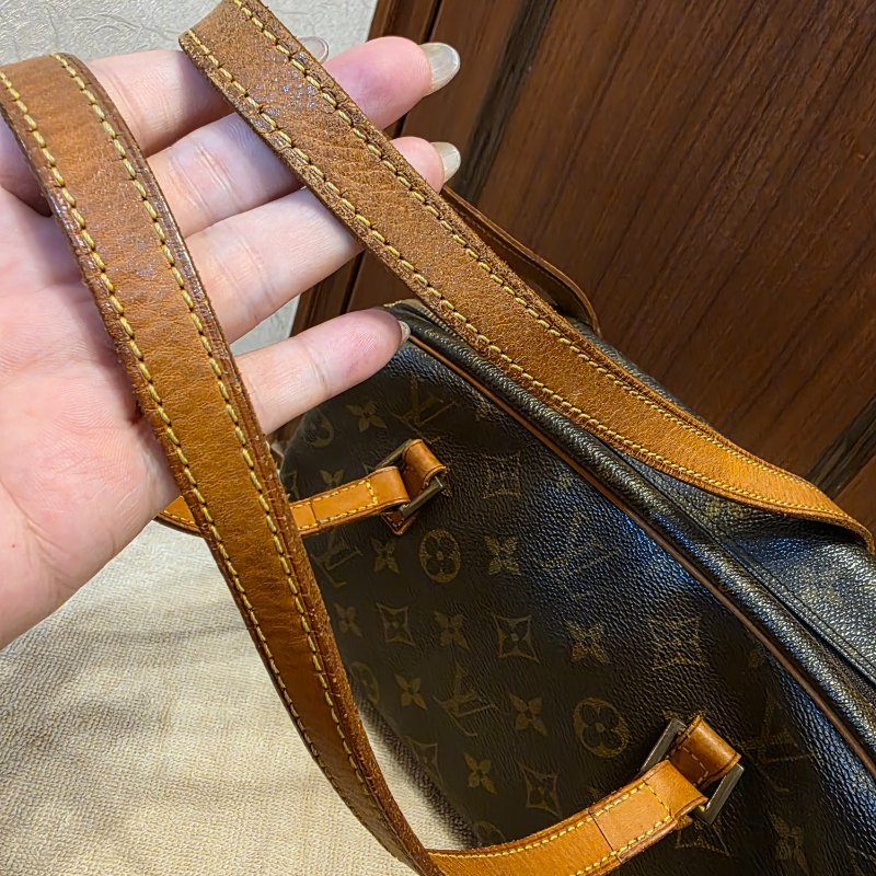Louis Vuitton LV原花 可愛 開口笑 微笑包 肩背包 腋下包-25