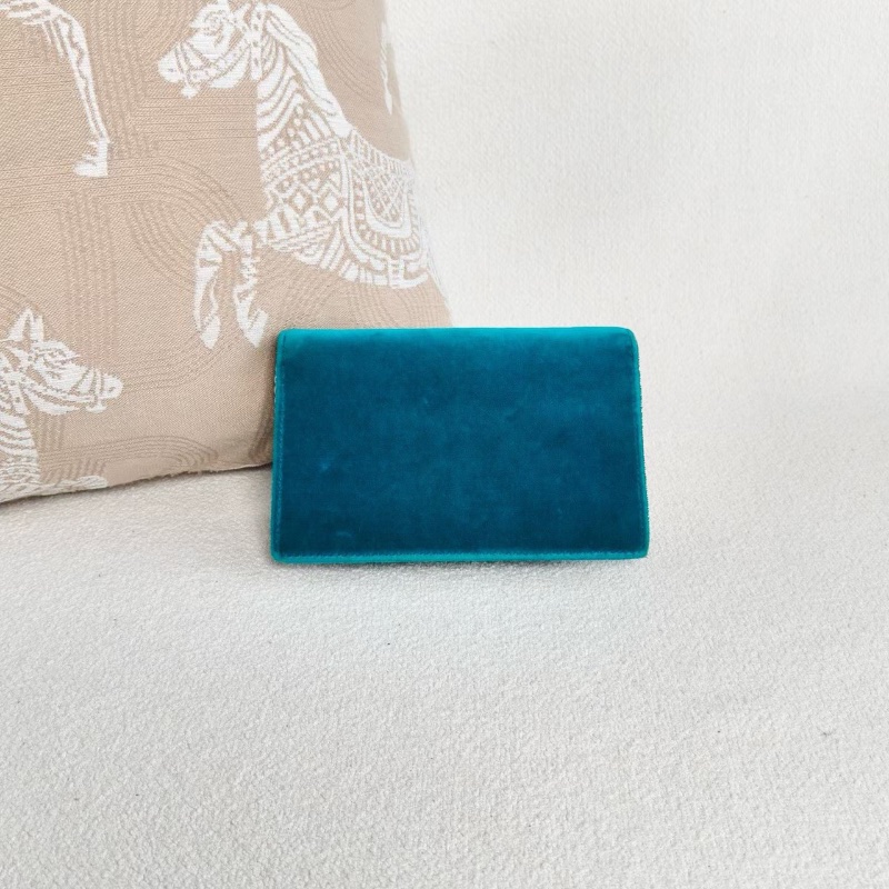 Gucci mini絲絨鑽扣酒神包 孔雀綠17*10*4  98新配件龍蝦扣 塵袋-7