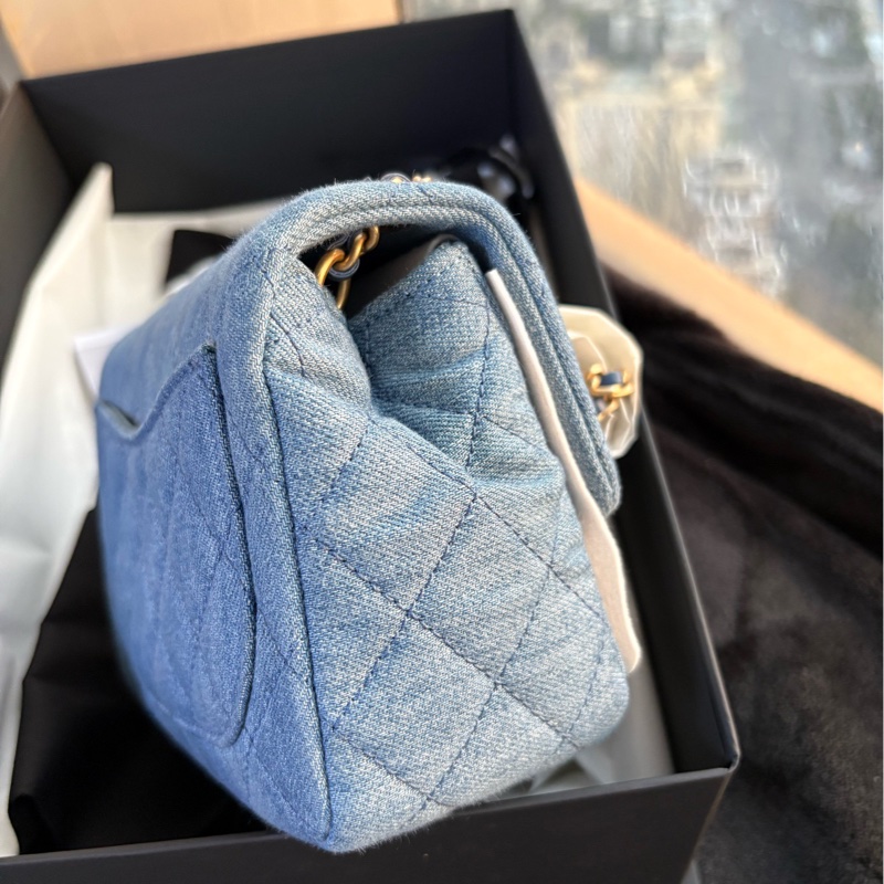 香奈兒 丹寧金球mini 方胖子-3