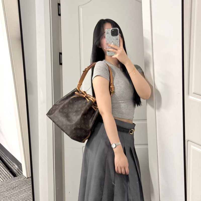 LV 路易威登 新款原花 中款水桶包 漂亮可愛 閒置美品-29