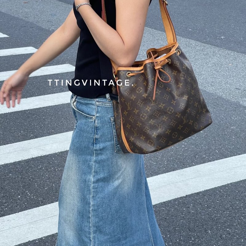 LV 路易威登 新款原花 中款水桶包 漂亮可愛 閒置美品-34