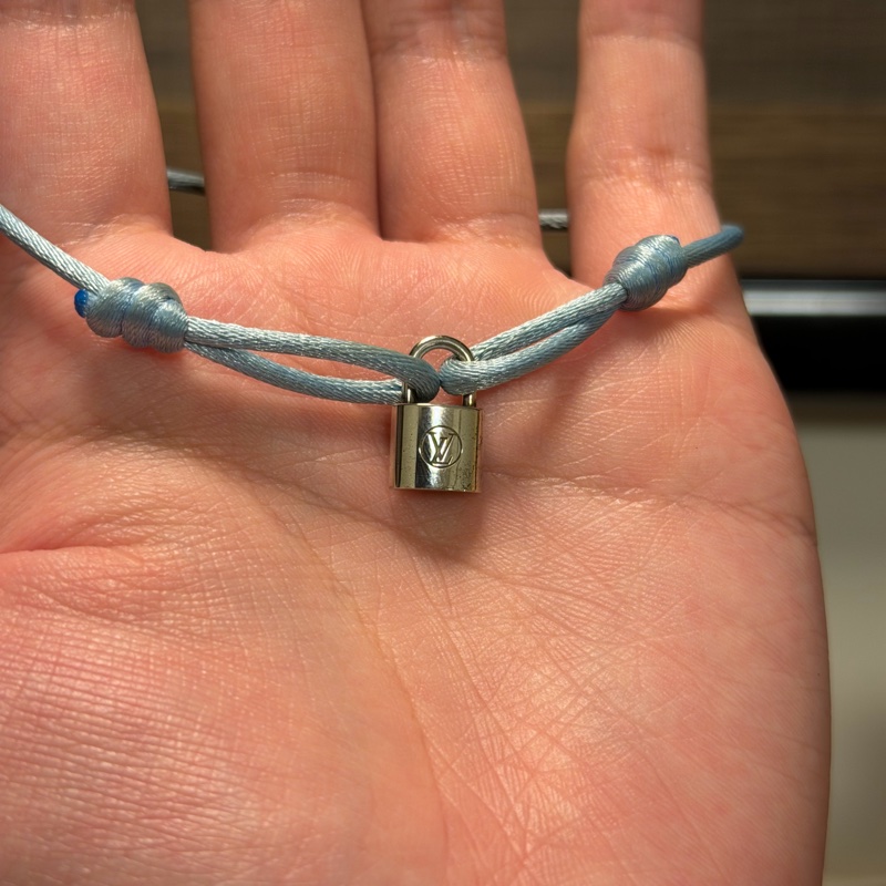 LV sliver locket純銀手鏈-7