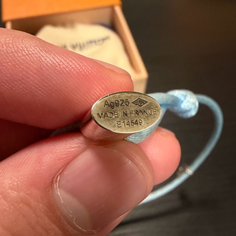 LV sliver locket純銀手鏈-10