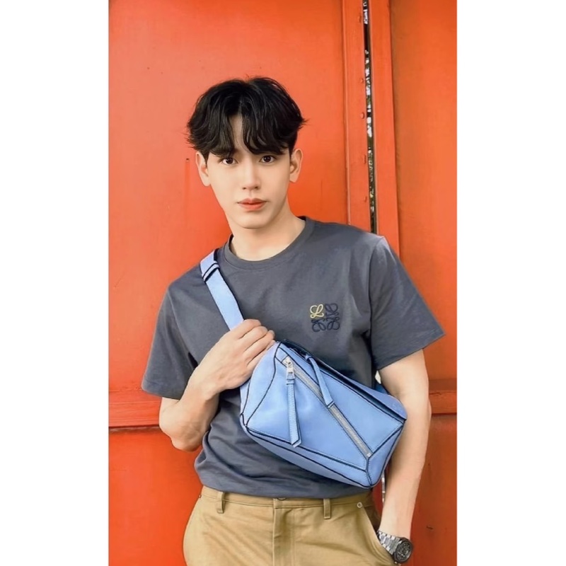 LOEWE PUZZLE胸腰包 淺藍色-1